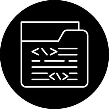 codificación carpeta vector icono estilo