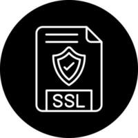 ssl archivo vector icono estilo