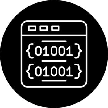 Binary Code Vector Icon Style