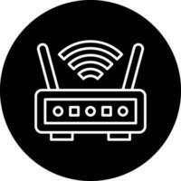 Wireless Router Vector Icon Style