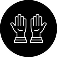 limpieza guantes vector icono estilo