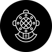 Diving Helmet Vector Icon Style