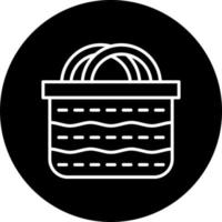 Picnic Basket Vector Icon Style