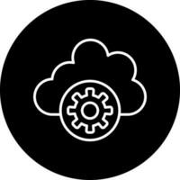 Cloud Settings Vector Icon Style