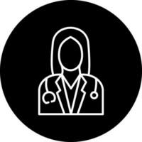 Lady Doctor Vector Icon Style