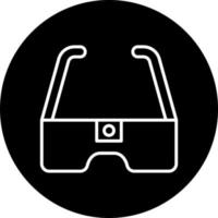 Camera Glasses Vector Icon Style