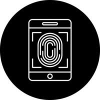 Fingerprint Scanner Vector Icon Style