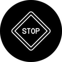 Stop Sign Vector Icon Style