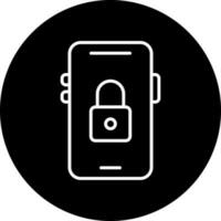 Mobile Lock Vector Icon Style