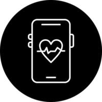 Mobile Heart Rate Vector Icon Style