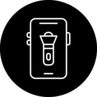 Mobile Torch Vector Icon Style