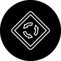 Roundabout Vector Icon Style