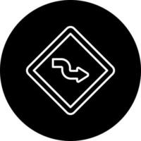 Zig Zag Road Vector Icon Style