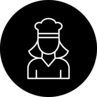 Lady Chef Vector Icon Style