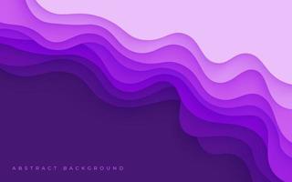 Multi layers purple texture 3D papercut layers in gradient vector banner. Abstract paper cut art background design for website template. Topography map concept or smooth origami paper cut