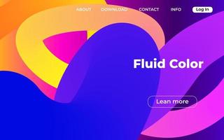 abstract colorful flow shape wavy layers rainbow color gradient liquid wave vibrant color background. eps10 vector