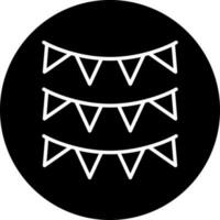 New Year Flags Vector Icon Style