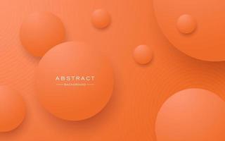 modern orange circle ball 3d style papercut background. eps10 vector