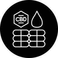 bio cbd por cápsula vector icono estilo