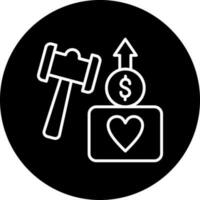 Charity Auction Vector Icon Style