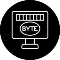 byte vector icono estilo