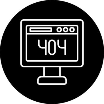 Error 404 Vector Icon Style