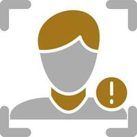 face detection warning Vector Icon Style