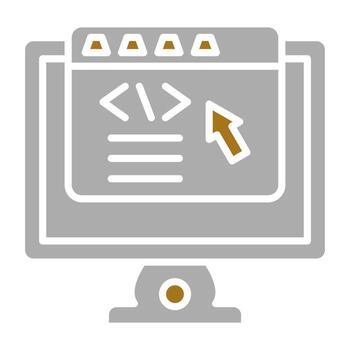 Interfaz desarrollo vector icono estilo