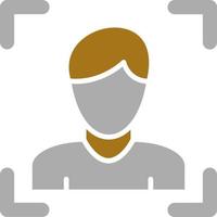 face recognition Vector Icon Style