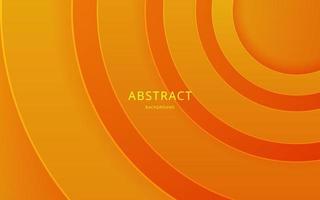 abstract gradient orange yellow circle shadow and light papercut dimension background, eps10 vector