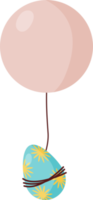 Flying Blue Egg on Air Balloons. PNG