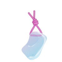 kristall. läkning transparent läkning kvarts med en violett rep Knut . rosa lutning transparent ljus ädelsten. de magi sten png