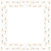 Simple Flowers Frame png