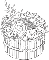 Strawberry theme cake png