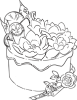 Strawberry theme cake png