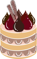 illustratie van chocola taart png