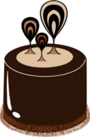 illustratie van chocola taart png