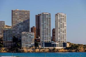 landscape of Benidorm Spain in a sunny day on the seashore photo