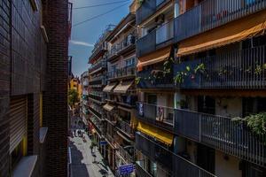 urban landscape from the city of Benidorm in Spain with narrow narrow streets photo