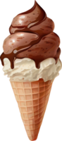 helado acuarela ilustración png