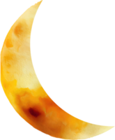 mezzaluna Luna acquerello illustrazione png