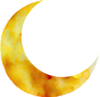 creciente Luna acuarela ilustración png