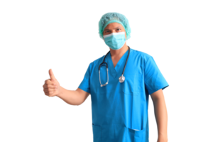 masculino médico vestindo azul terno png