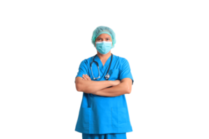 maschio medico indossare blu completo da uomo png