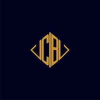 CB initial monogram square logo design ideas vector