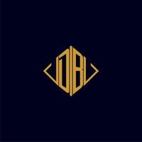 DB initial monogram square logo design ideas vector
