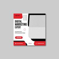 social media template design for digital agency promotion vector