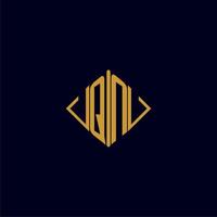 QN initial monogram square logo design ideas vector