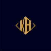 KB initial monogram square logo design ideas vector