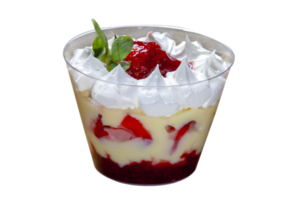 aardbei mousse met chantilly png